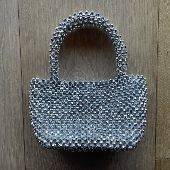 Sold out everywhere-- Loeffler Randall "Mina" sparkly beaded mini bag! NWT - Picture 2 of 11